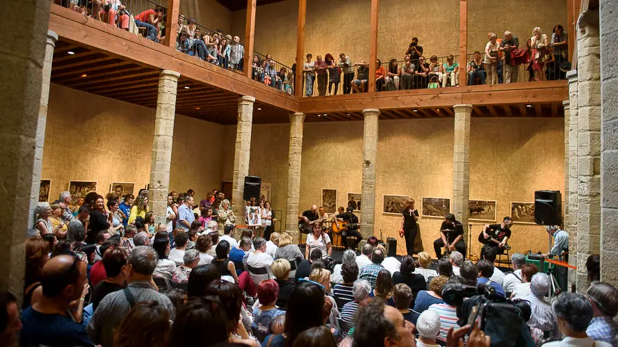 Homenaje a Nagore Laffage, asesinada en 2009 durante las fiestas de San Fermín en Pamplona. PABLO LASAOSA 03
