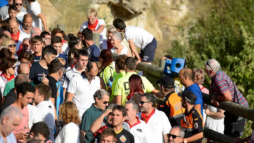 Segundo encierro del Pilón 2017 de las fiestas de Falces. PABLO LASAOSA 10