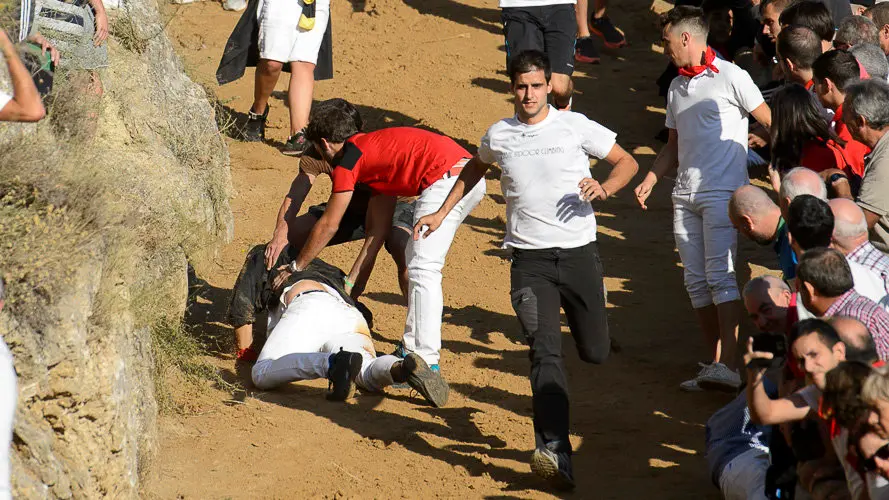 Segundo encierro del Pilón 2017 de las fiestas de Falces. PABLO LASAOSA 08