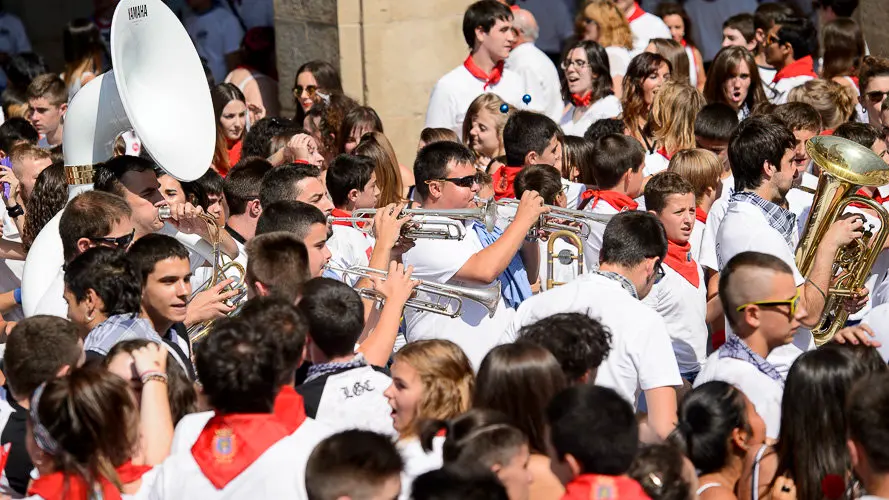 Chupinazo de las fiestas de Tafalla 2017. PABLO LASAOSA 14