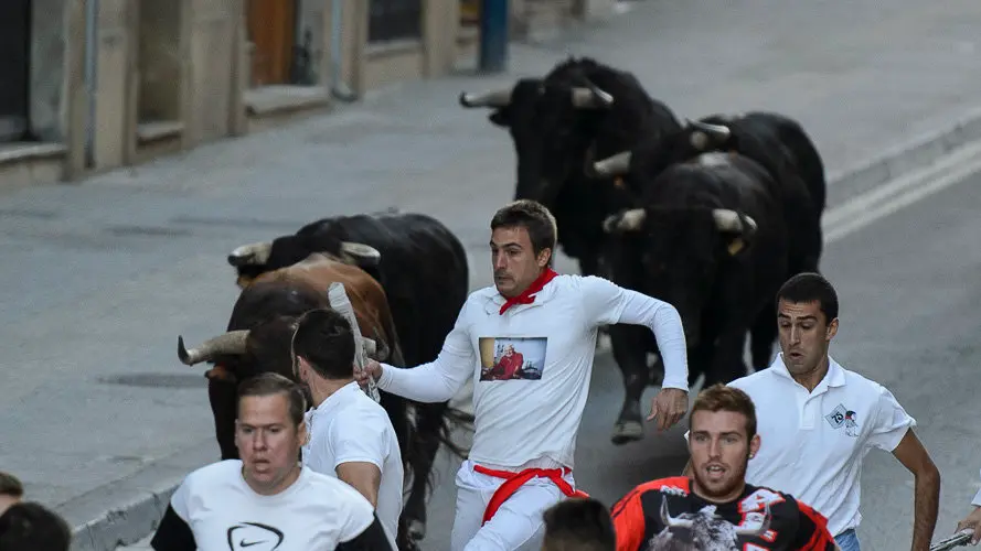 Tercer encierro de las fiestas de Tafalla 2017. PABLO LASAOSA 02