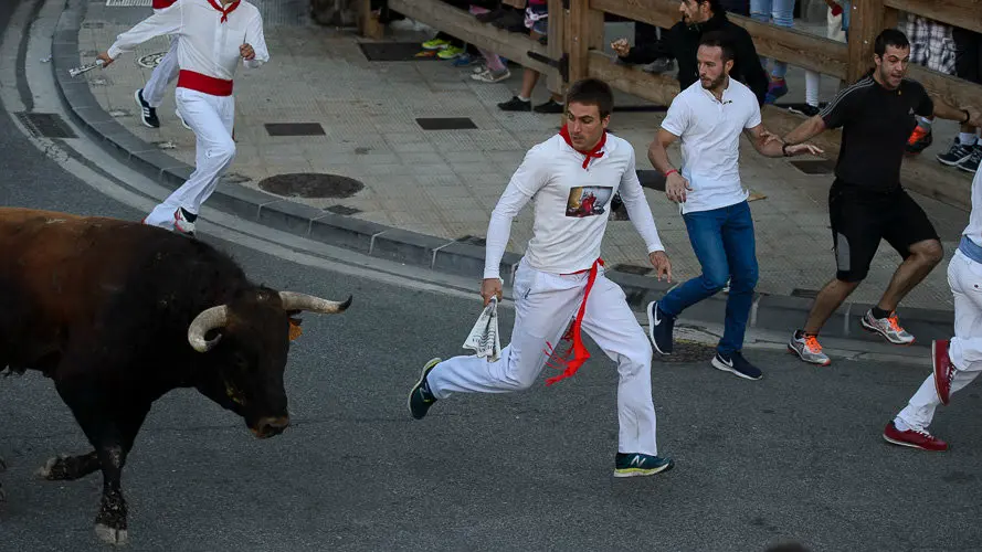 Tercer encierro de las fiestas de Tafalla 2017. PABLO LASAOSA 03