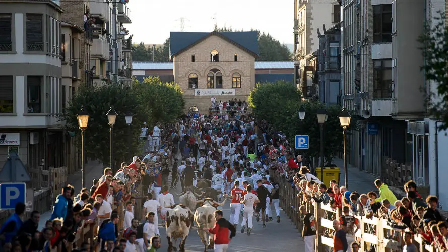 Tercer encierro de las fiestas de Tafalla 2017. PABLO LASAOSA 08