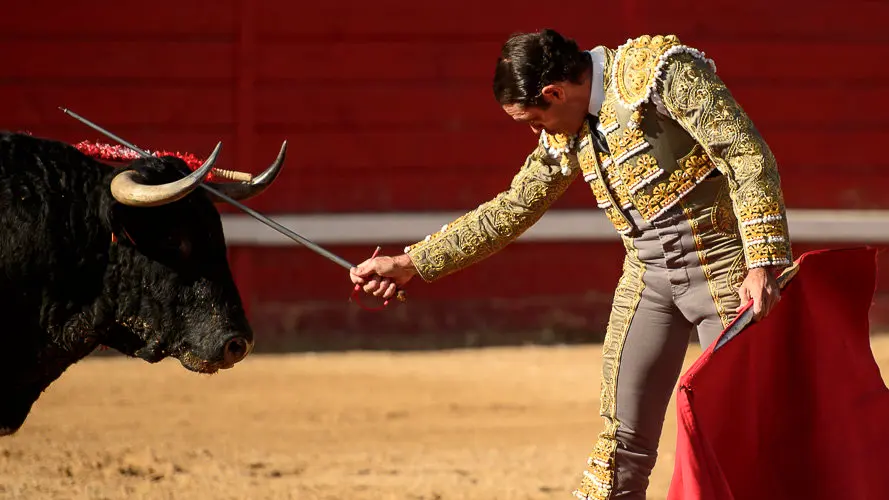 Corrida del hierro de Alberto Mateos en Sangüesa para Sánchez Vara, José Ercila y Javier Marín. PABLO LASAOSA 09