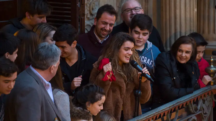 Amaia, ganadora de OT 2017 llega la recepción al Ayuntamiento de Pamplona. PABLO LASAOSA13