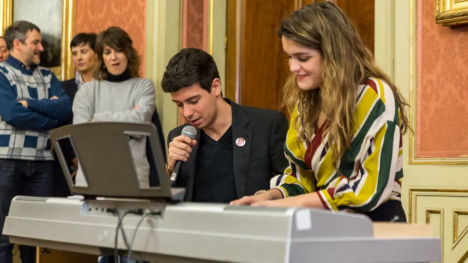El Ayuntamiento de Pamplona ofrece una recepción institucional a Amaia Romero, ganadora de la última edición de 'Operación Triunfo' (25). IÑIGO ALZUGARAY