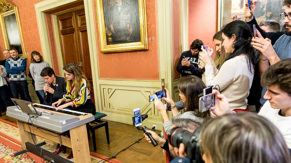 El Ayuntamiento de Pamplona ofrece una recepción institucional a Amaia Romero, ganadora de la última edición de 'Operación Triunfo' (27). IÑIGO ALZUGARAY