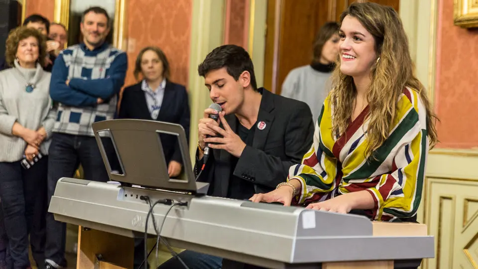 El Ayuntamiento de Pamplona ofrece una recepción institucional a Amaia Romero, ganadora de la última edición de 'Operación Triunfo' (29). IÑIGO ALZUGARAY