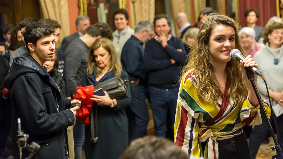 El Ayuntamiento de Pamplona ofrece una recepción institucional a Amaia Romero, ganadora de la última edición de 'Operación Triunfo' (59). IÑIGO ALZUGARAY
