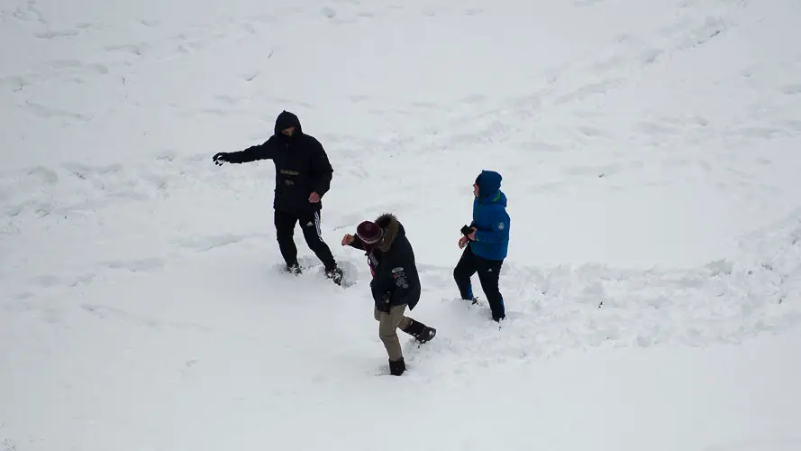 Nevada en Pamplona en el último día de febrero. PABLO LASAOSA 15