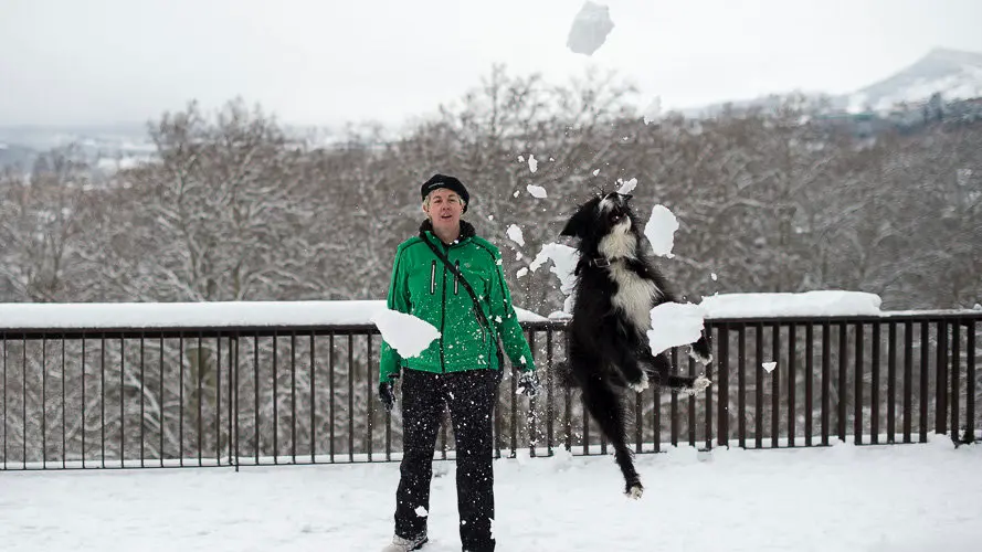 Nevada en Pamplona en el último día de febrero. PABLO LASAOSA 17