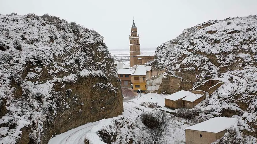 Nevada en Arguedas y Bardenas Reales de Navarra EMILIO FLORISTÁN/ INFO-ARGUEDAS