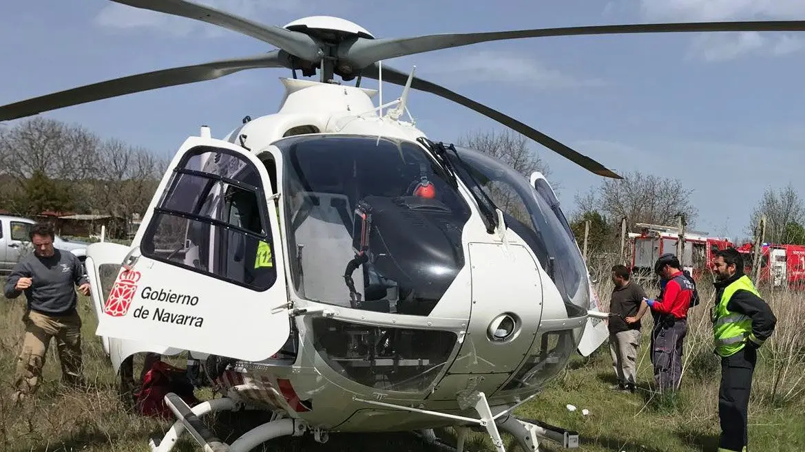 Imagen de archivo de helicoptero del Gobierno de Navarra. POLIC&Iacute;A FORAL