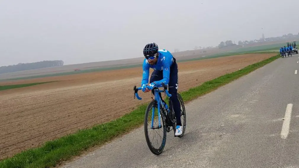Los 'navarros' del Movistar Team prueban una de las etapas más difíciles del próximo Tour de Francia. Alejandro Valverde ha participado tras disputar la Klasika Primavera. MOVISTAR TEAM