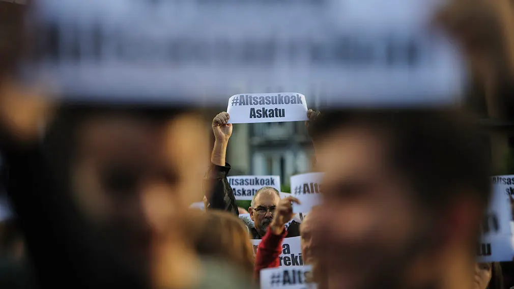 Concentración y manifestación en Pamplona por el caso de Alsasua. MIGUEL OSÉS_8