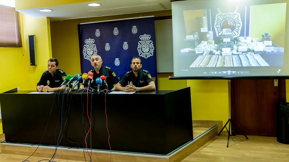 La Policía Nacional informa sobre el mayor alijo de cocaína incautado en Navarra en la última década (01). IÑIGO ALZUGARAY