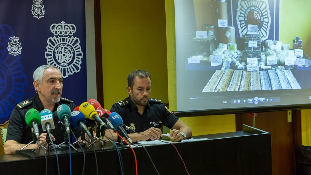 La Policía Nacional informa sobre el mayor alijo de cocaína incautado en Navarra en la última década (04). IÑIGO ALZUGARAY