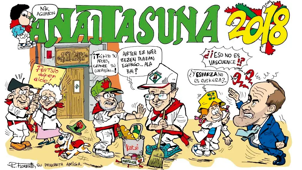 Las peñas de Pamplona presentan las pancartas para los Sanfermines de 2018 FEDERACIÓN DE PEÑAS 4