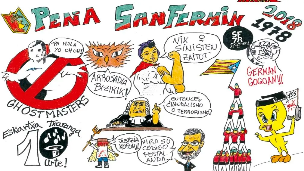 Las peñas de Pamplona presentan las pancartas para los Sanfermines de 2018 FEDERACIÓN DE PEÑAS 17
