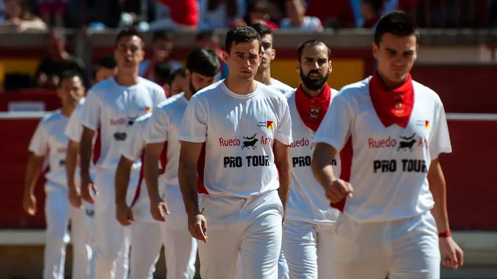 Concurso de anillas de los sanfermines de 2018 en la plaza de toros de Pamplona. MIGUEL OSÉS_1