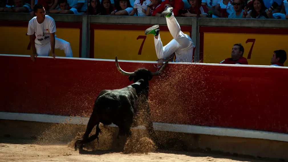 Concurso de anillas de los sanfermines de 2018 en la plaza de toros de Pamplona. MIGUEL OSÉS_3