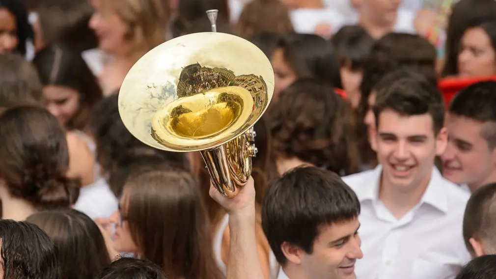 Chupinazo de las fiestas de Tafalla 2018. PABLO LASAOSA 08