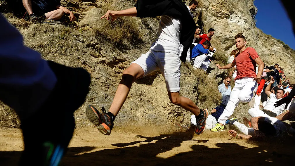 Cuarto encierro de El Pilón de las fiestas de Falces de 2018. MIGUEL OSÉS (3)