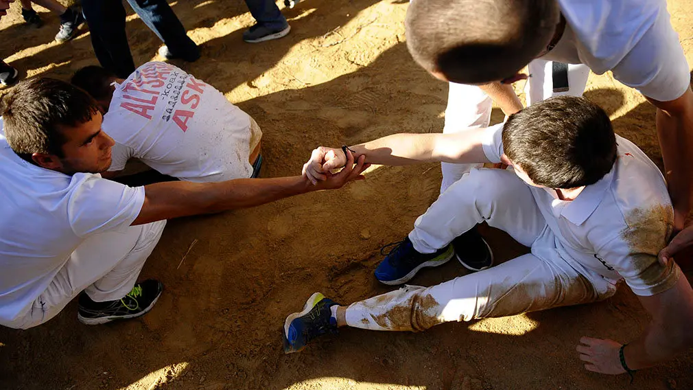 Cuarto encierro de El Pilón de las fiestas de Falces de 2018. MIGUEL OSÉS (10)
