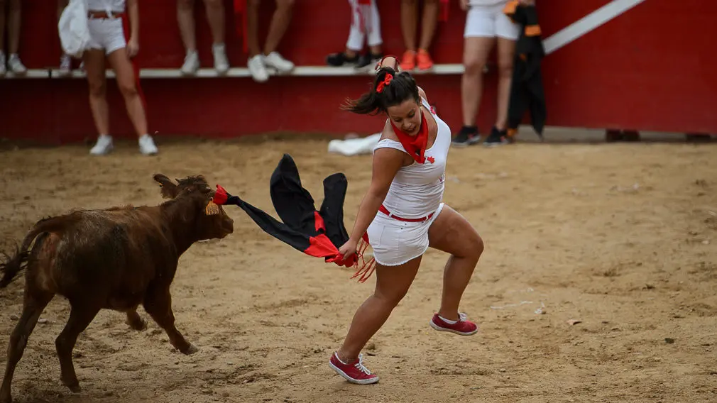 Milagro celebra el día de la mujer durante sus fiestas de 2018. PABLO LASAOSA 56