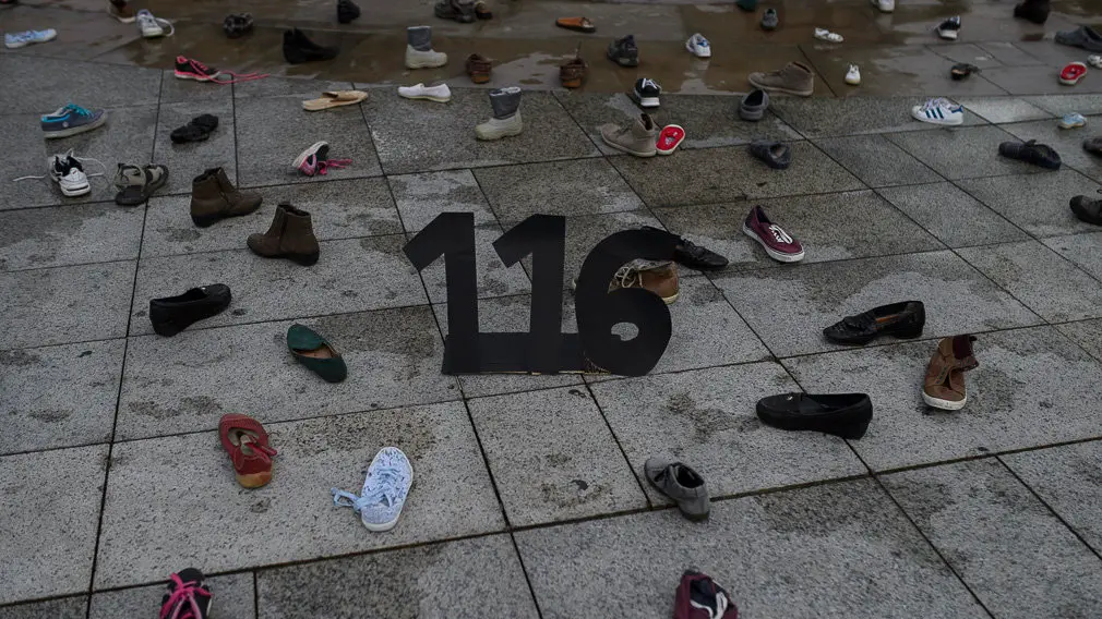 Iruña Ciudad de Acogida convoca una acción protesta para denunciar la expulsión masiva de 116 personas a través de la frontera de Ceuta. PABLO LASAOSA 01