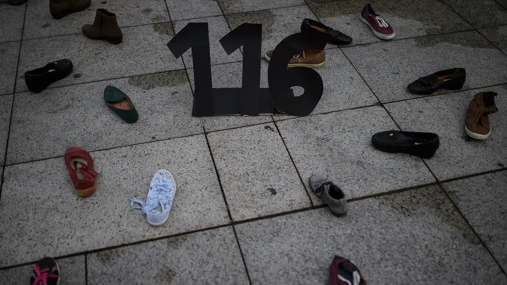 Iruña Ciudad de Acogida convoca una acción protesta para denunciar la expulsión masiva de 116 personas a través de la frontera de Ceuta. PABLO LASAOSA 09