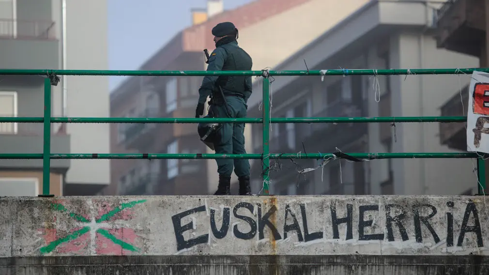 Fuerzas de seguridad en Alsasua. MIGUEL OSÉS