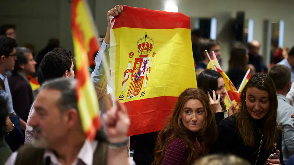Santiago Abascal, líder de Vox, visita Pamplona. PABLO LASAOSA