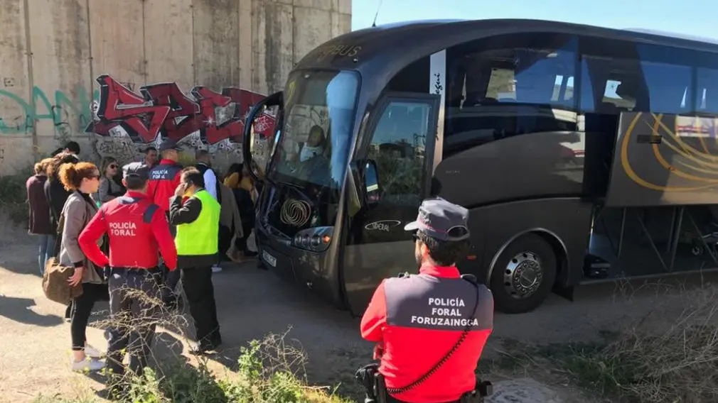 Tren averiado en Lodosa que cubría el recorrido entre Miranda de Ebro y Zaragoza POLICÍA FORAL (5)
