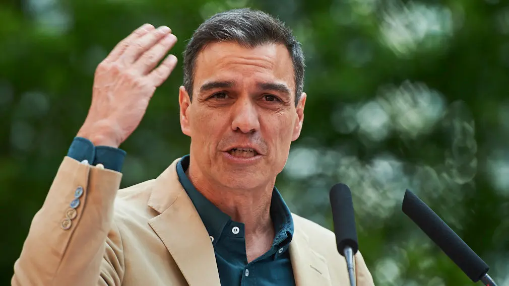 Visita del presidente Pedro Sanchez a los socialistas navarros para apoyar a las candidatas a la presidencia de Navarra, María Chivite y a la alcaldía de Pamplona, Maite Esporrín. MIGUEL OSÉS