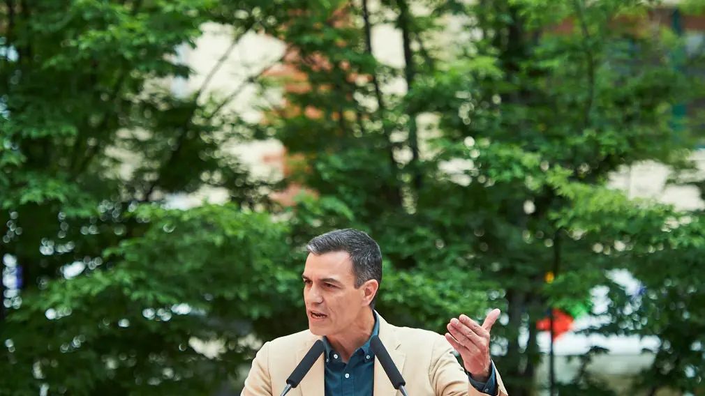Visita del presidente Pedro Sanchez a los socialistas navarros para apoyar a las candidatas a la presidencia de Navarra, María Chivite y a la alcaldía de Pamplona, Maite Esporrín. MIGUEL OSÉS