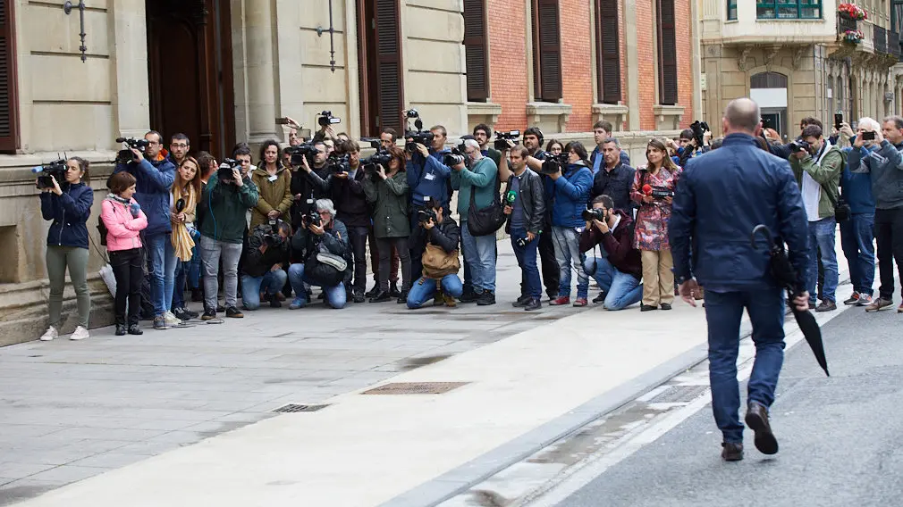 Reunión entre María Chivite (PSN) y Uxue Barkos (Geroa Bai) en el marco de la ronda de contactos que inicia la candidata socialista a la Presidencia del Gobierno de Navarra. IÑIGO ALZUGARAY