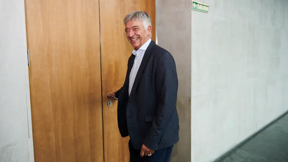 Primera reunión entre los equipos de Geroa Bai y PSN, con sus líderes Uxue Barkos y María Chivite a la cabeza, para tratar de conformar acuerdos programáticos de cara a un nuevo Gobierno de Navarra. PABLO LASAOSA