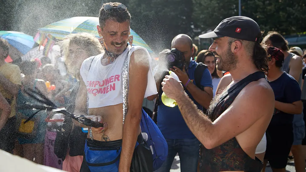 Manifestación en Pamplona con motivo del el Día Internacional del Orgullo LGTB. IÑIGO ALZUGARAY