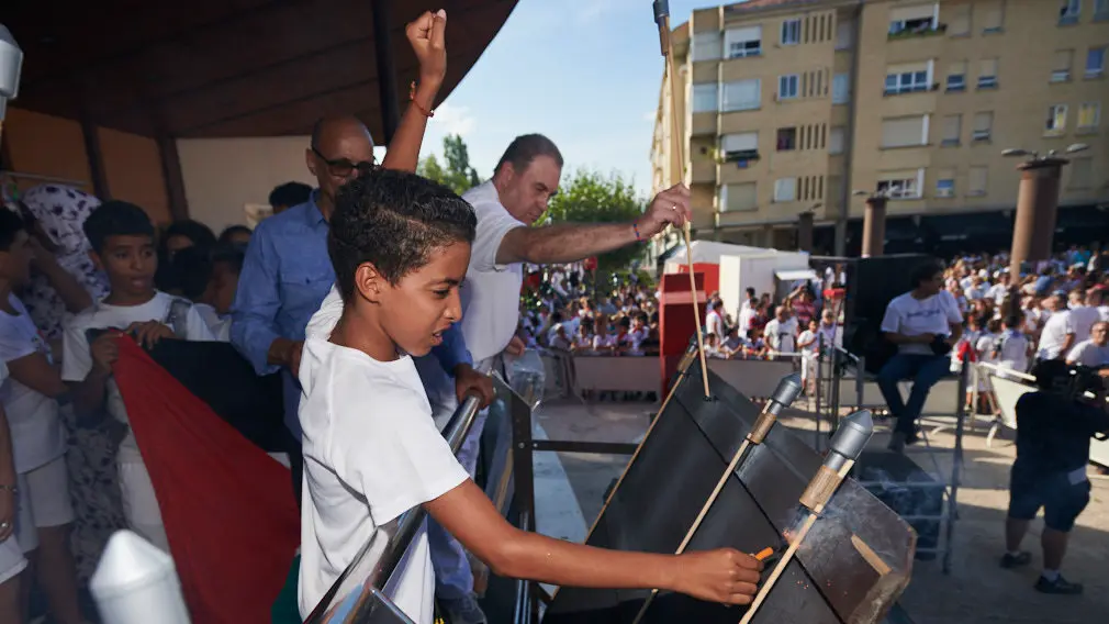 Chupinazo de las fiestas de Berriozar 2019. PABLO LASAOSA 9