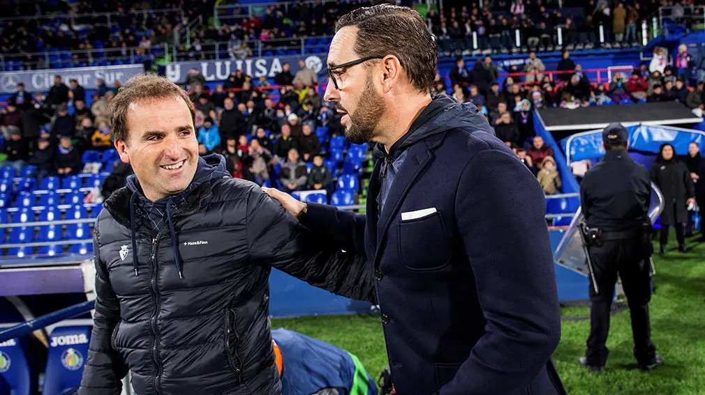 Arrasate y Bordalás. Encuentro entre el Getafe y Osasuna en el Coliseum Alfonso Pérez EFE (1)