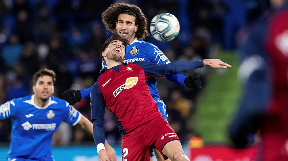 Choque en el Coliseum Alfonso Pérez entre el Getafe y Osasuna EFE (4)