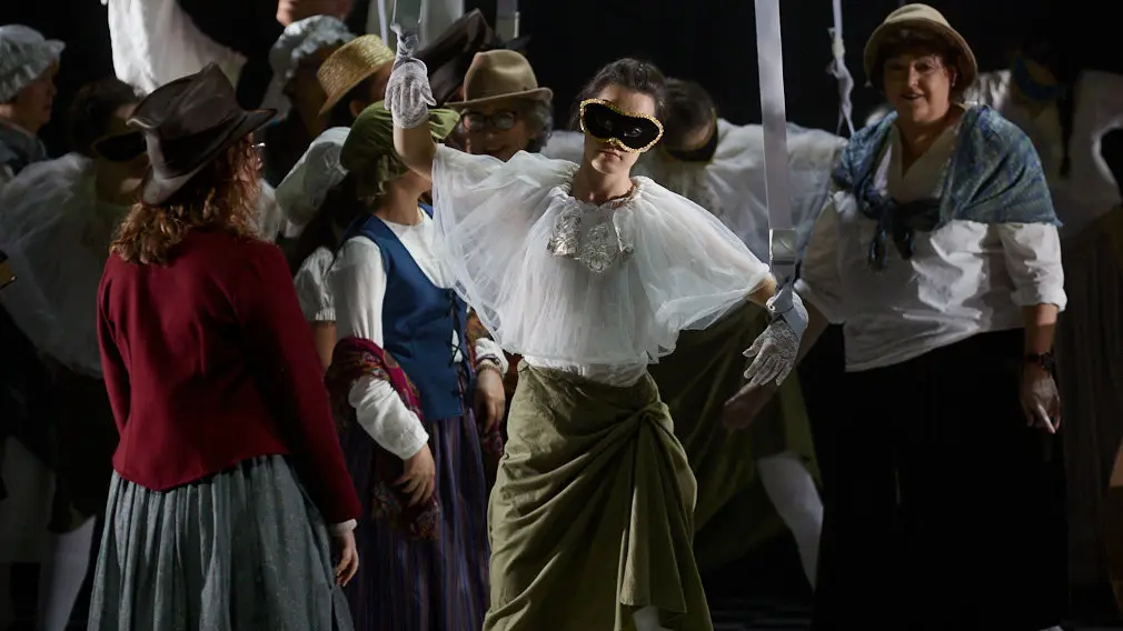 Ensayo general de 'El traje nuevo del Emperador' de la Ópera de Cámara de Navarra en Baluarte. IÑIGO ALZUGARAY