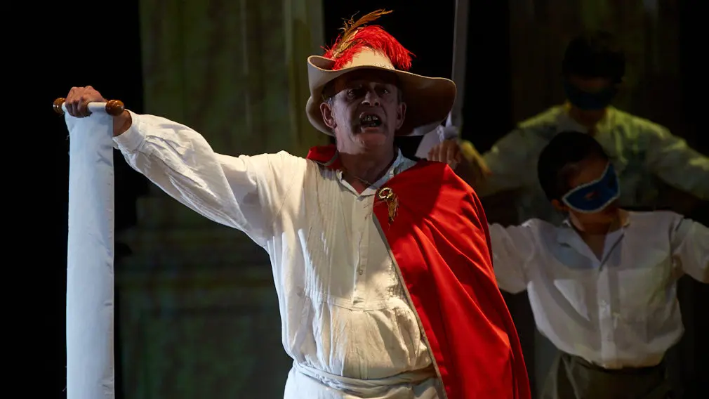 Ensayo general de 'El traje nuevo del Emperador' de la Ópera de Cámara de Navarra en Baluarte. IÑIGO ALZUGARAY