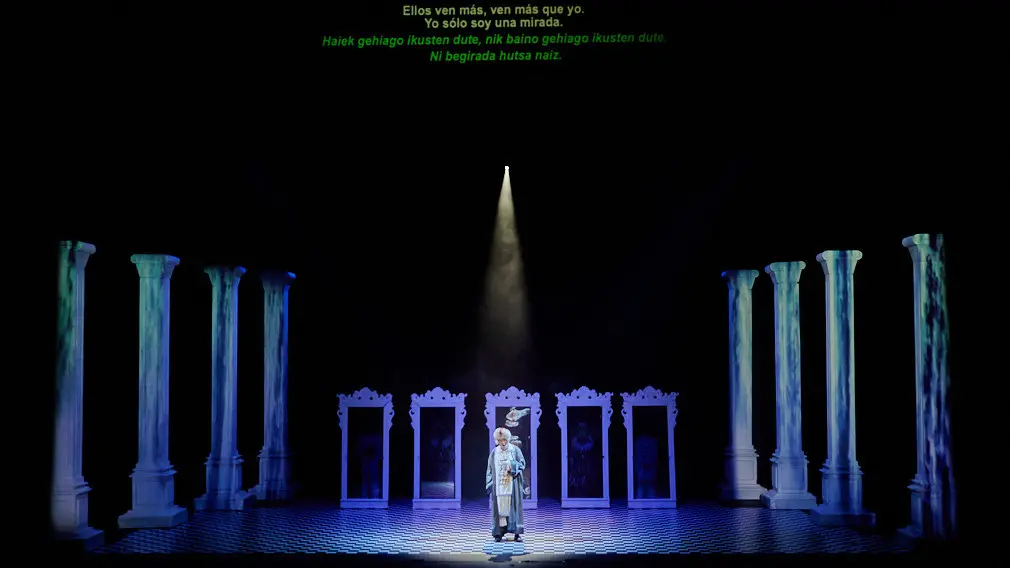 Ensayo general de 'El traje nuevo del Emperador' de la Ópera de Cámara de Navarra en Baluarte. IÑIGO ALZUGARAY