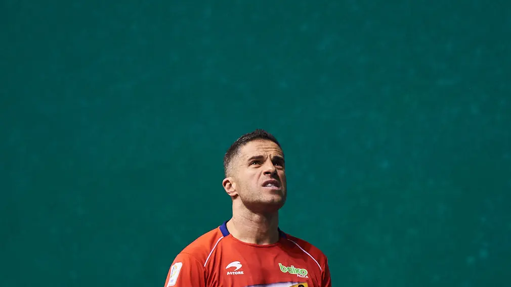 Partido en el Labrit entre Laso-Albisu y Olaizola-Urrutikoetxea. MIGUEL OSÉS