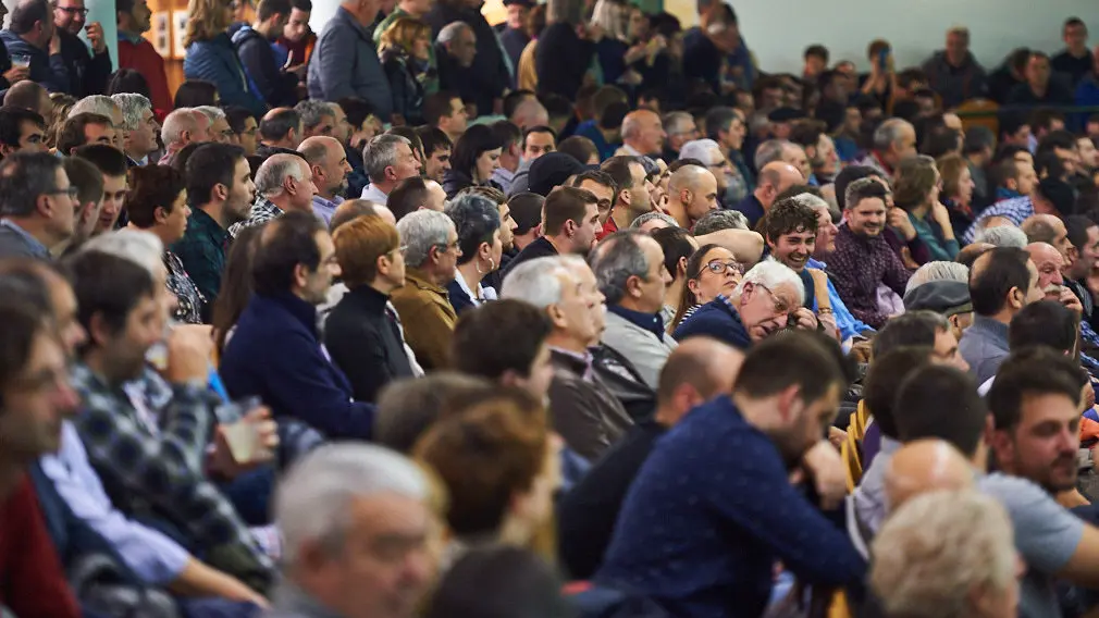 Partido en el Labrit entre Laso-Albisu y Olaizola-Urrutikoetxea. MIGUEL OSÉS
