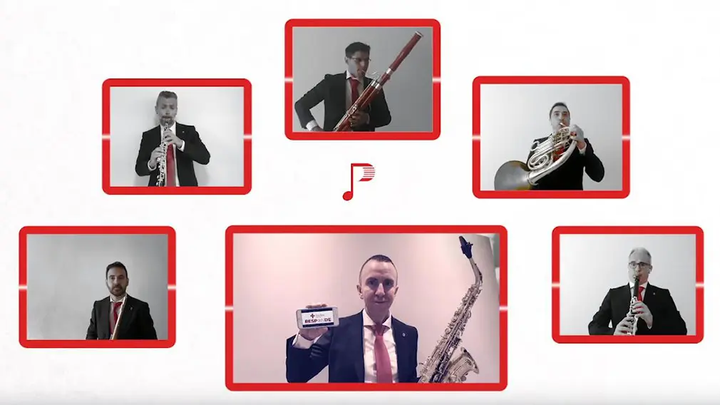 Fotograma de La Pamplonesa durante la grabación de la versión inédita del Riau-riau.