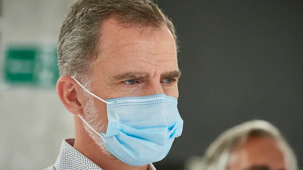 El Rey Don Felipe durante su visita a la empresa tecnológica das-Nano/Veridas, en Tajonar, Navarra (España), a 27 de julio de 2020. La visita de los Reyes se enmarca en la gira que están llevando a cabo por las comunidades autónomas para reconocer el esfuerzo del conjunto de la sociedad española frente a la pandemia del Covid-19 y apoyar a distintos sectores sociales en la recuperación de la actividad.
27 JULIO 2020 MONARQUÍA;REALEZA;CASA REAL;REY;REINA
27/7/2020