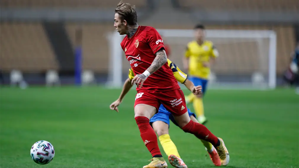 Brandon Thomas ha reaparecido con los rojillos en la Copa del Rey ante la UD Tomares. CA Osasuna.